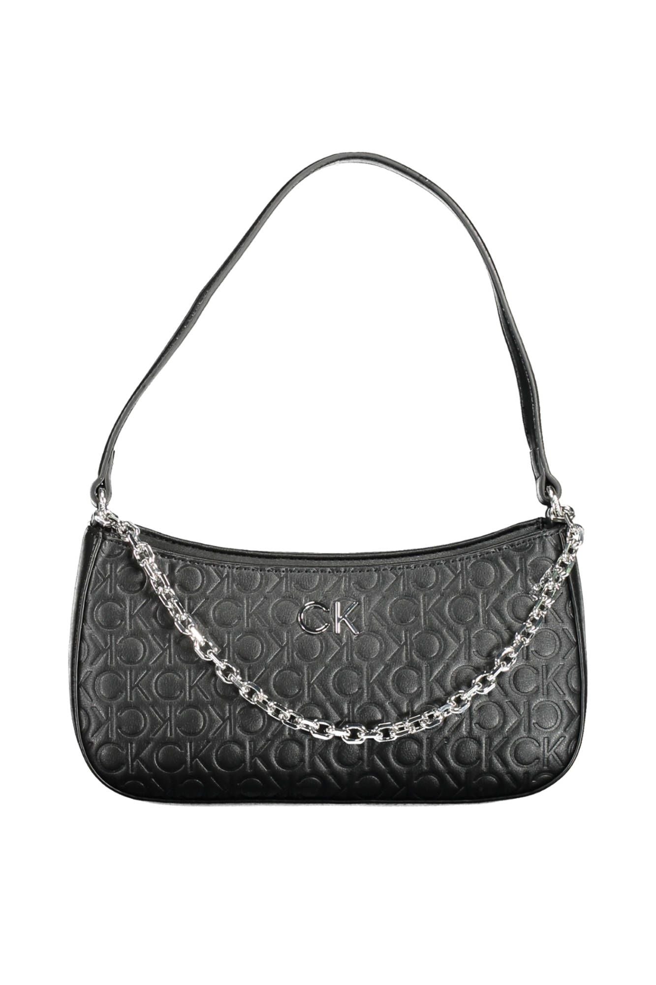 Eco-Chic Black Chain Handle Handbag