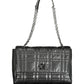 Elegant Black Chain-Handle Bag with Twist Lock