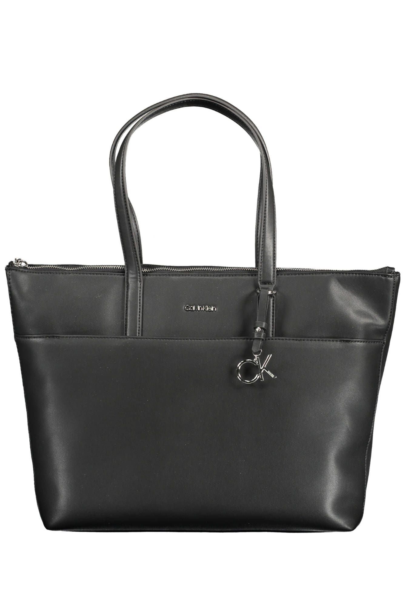 Elegant Black Shoulder Bag with Contrasting Details