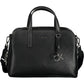 Elegant Black Shoulder Bag with Contrasting Details