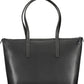 Elegant Black Polyester Handbag with Logo