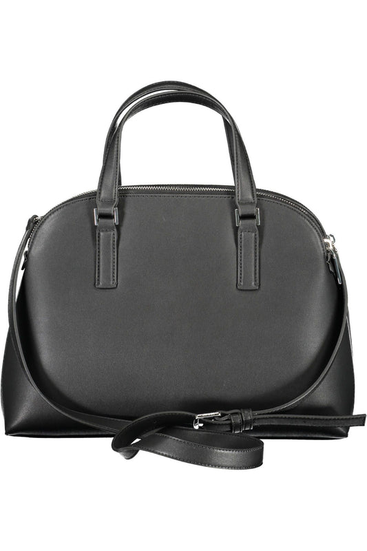 Elegant Black Shoulder Bag with Logo Detail