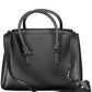 Sleek Black Eco-Conscious Handbag with Logo Design