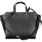 Elegant Black Recycled Polyester Handbag