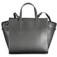 Elegant Black Handle Bag With Contrasting Details