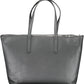 Chic Black Polyurethane Handbag