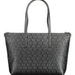 Elegant Black Shoulder Bag with Contrasting Details