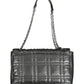 Elegant Black Chain-Handle Bag with Twist Lock