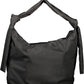 Elegant Black Shoulder Bag with Logo Appliqué