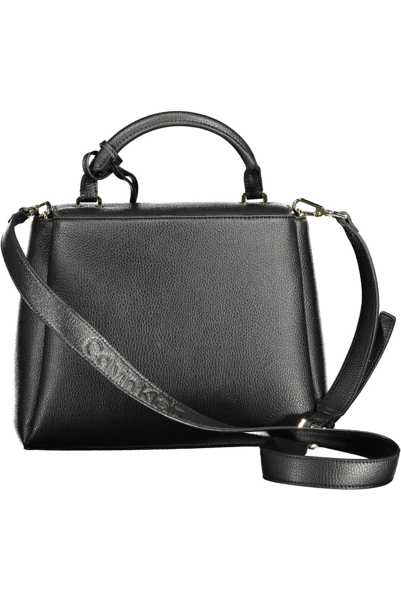 Elegant Black Shoulder Bag with Magnetic Closure