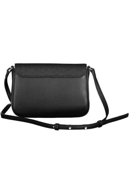 Elegant Black Shoulder Bag with Contrasting Details