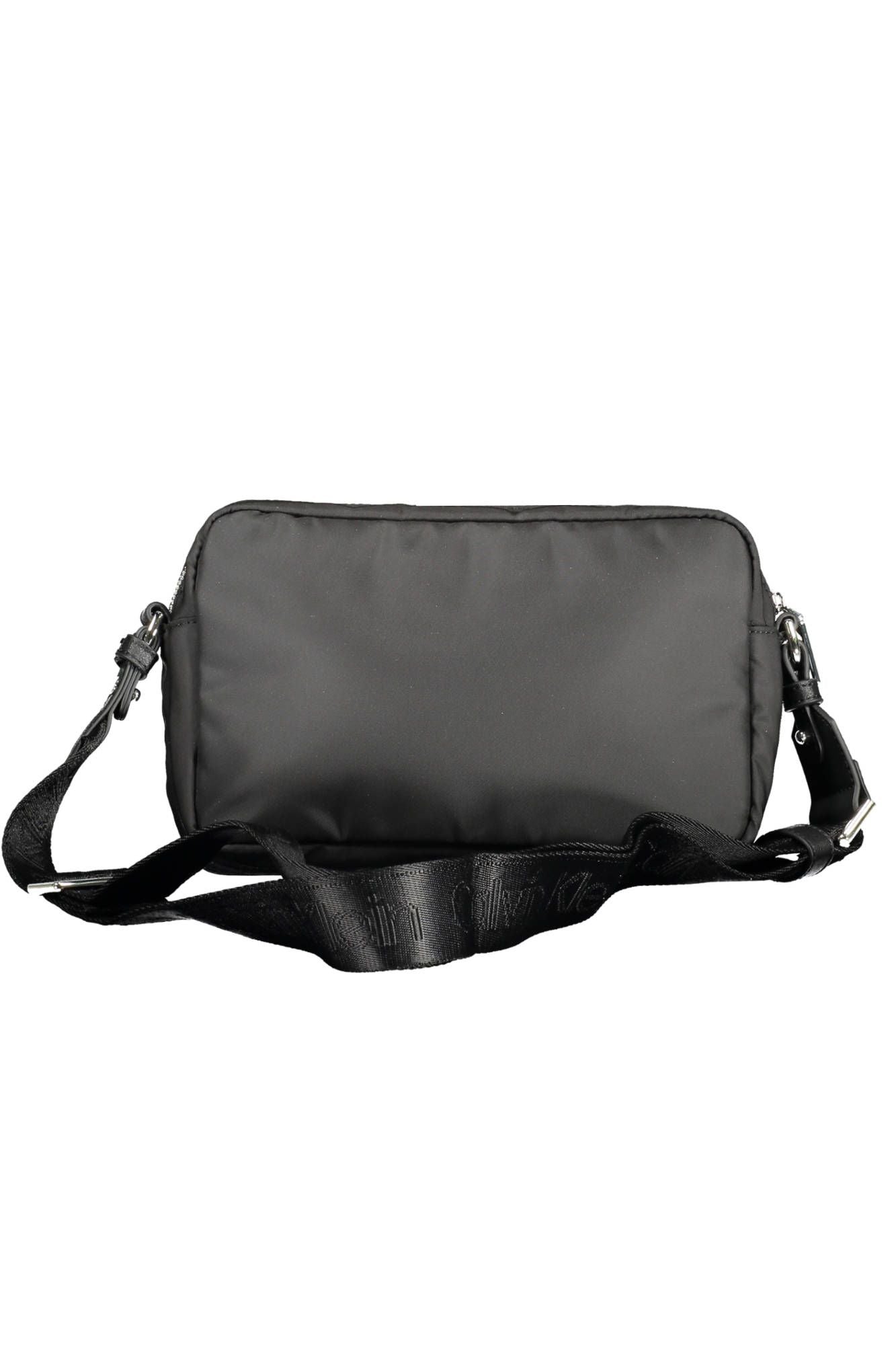 Eco-Chic Black Shoulder Bag with Contrasting Details