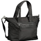 Elegant Black Shoulder Bag with Contrasting Details