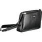 Elegant Black Recycled Polyester Shoulder Bag