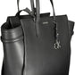 Elegant Black Handle Bag With Contrasting Details