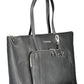 Chic Black Polyurethane Handbag