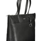 Elegant Black Shoulder Bag with Contrasting Details