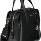 Elegant Black Shoulder Bag with Contrasting Details
