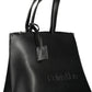 Elegant Black Shoulder Bag with Contrast Details