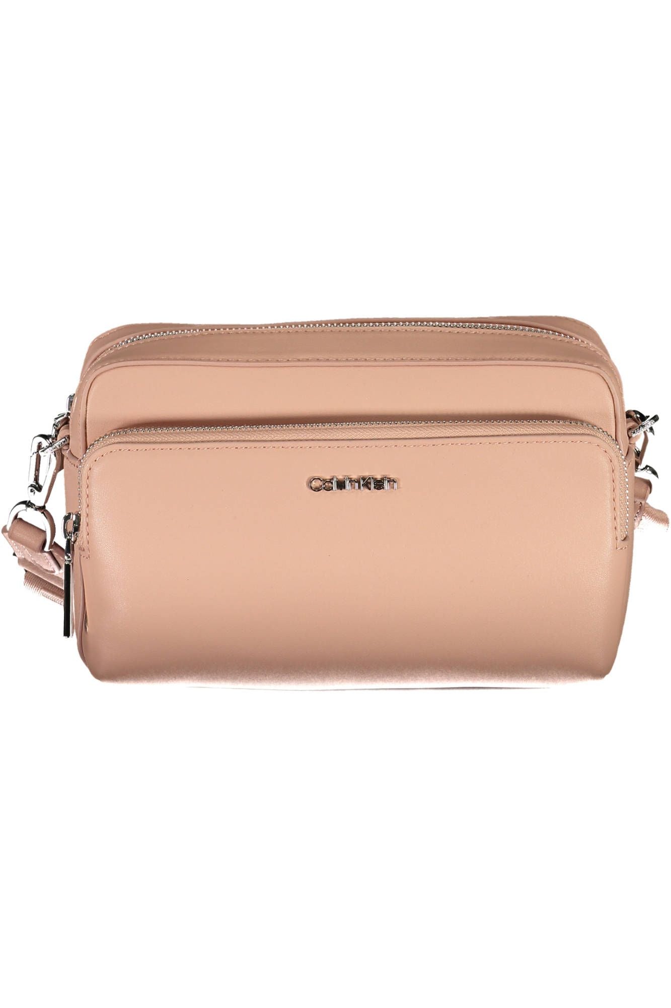 Elegant Pink Shoulder Bag with Logo Detail