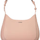 Chic Pink Shoulder Bag with Contrasting Details