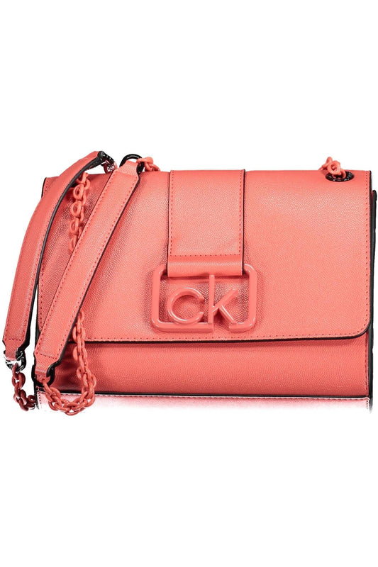 Chic Pink Shoulder Bag with Magnet Closure