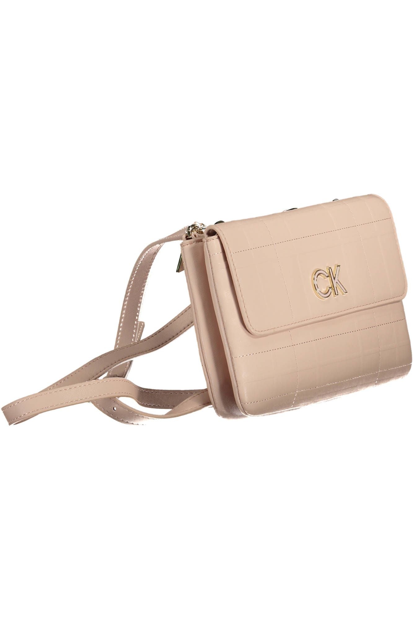 Elegant Pink Shoulder Bag with Contrasting Details