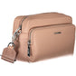 Elegant Pink Shoulder Bag with Logo Detail