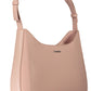 Chic Pink Shoulder Bag with Contrasting Details