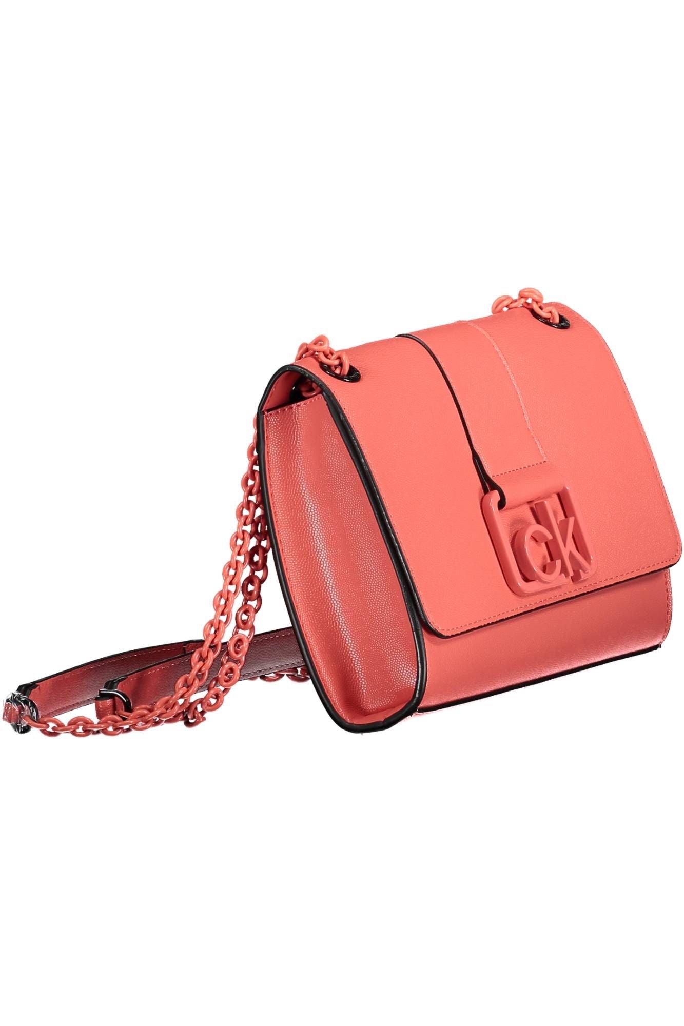 Chic Pink Shoulder Bag with Magnet Closure