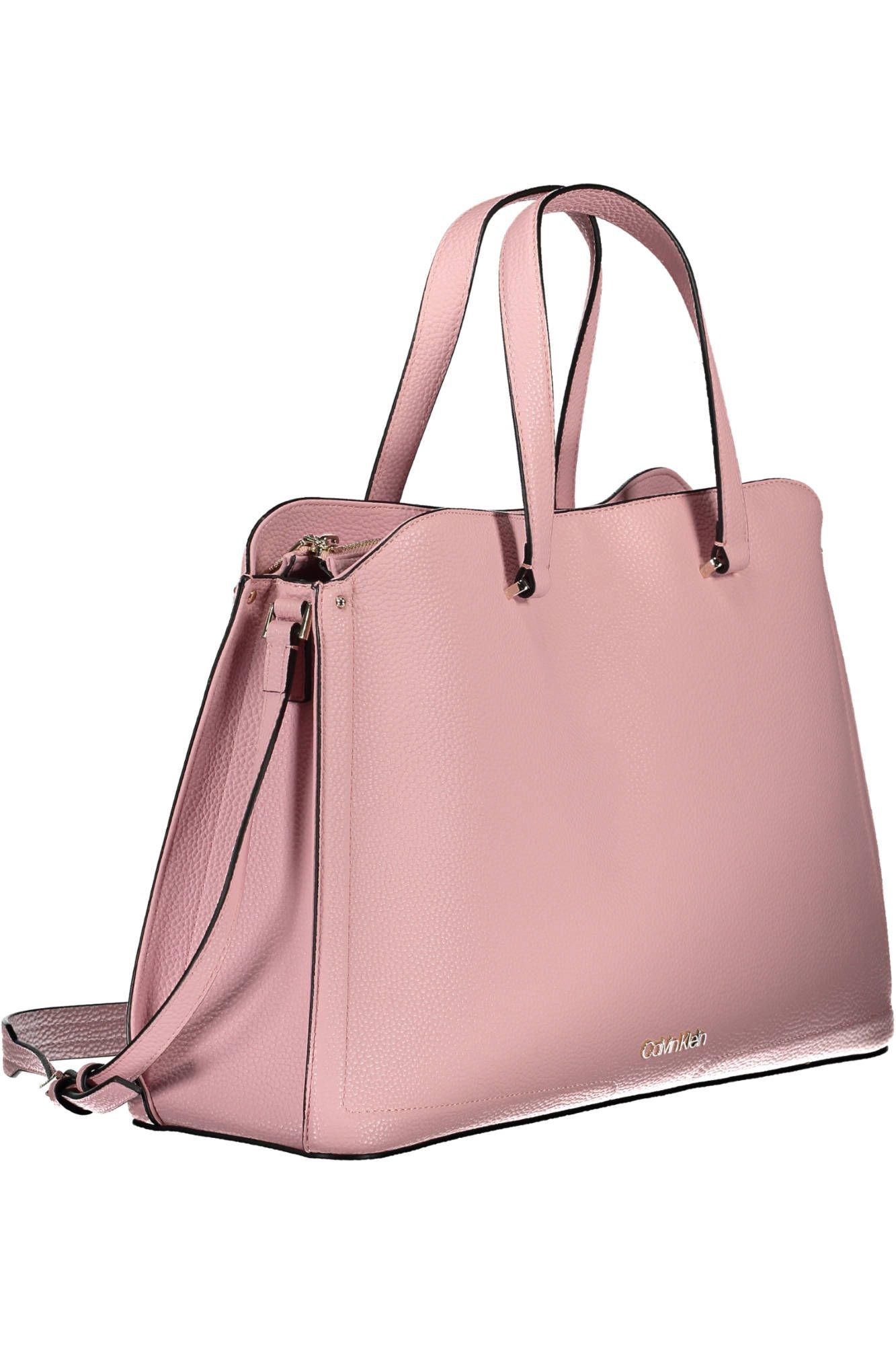 Chic Pink Handbag with Trendy Logo Detail