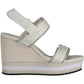 Chic White Ankle-Strap Wedge Sandals
