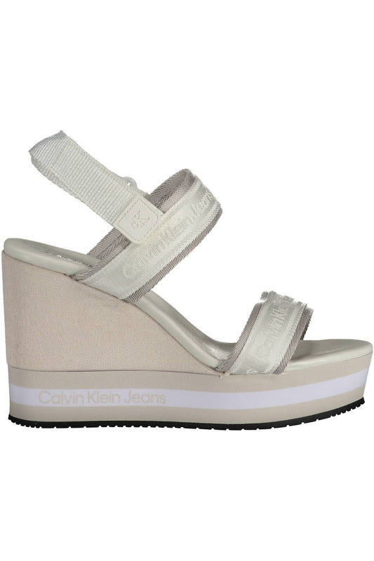 Chic White Ankle-Strap Wedge Sandals