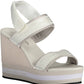 Chic White Ankle-Strap Wedge Sandals