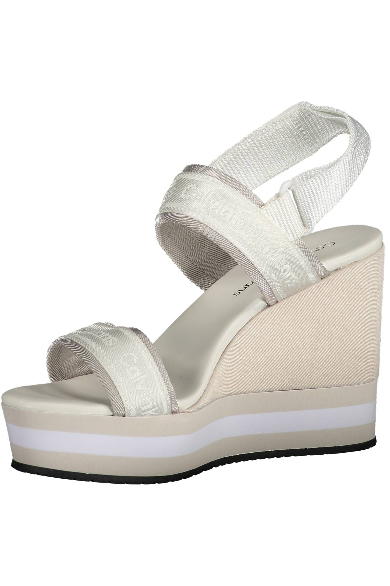 Chic White Ankle-Strap Wedge Sandals