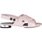 Chic Pink Cross-Front Flat Sandals