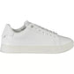 Sleek White Lace-Up Sports Sneakers