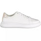 Chic White Lace-Up Sneakers with Logo Detail