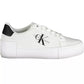 Chic White Lace-Up Sneakers with Eco-Friendly Twist