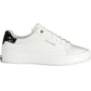 Chic White Lace-Up Sneakers with Contrasting Details