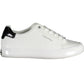 Sleek White Contrasting Lace-up Sneakers