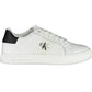 Chic White Nylon Sneakers with Logo Detail