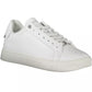 Sleek White Lace-Up Sports Sneakers