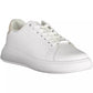 Chic White Lace-Up Sneakers with Logo Detail