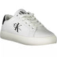 Chic White Lace-Up Sneakers with Contrasting Details