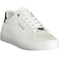 Chic White Lace-Up Sneakers with Contrasting Details