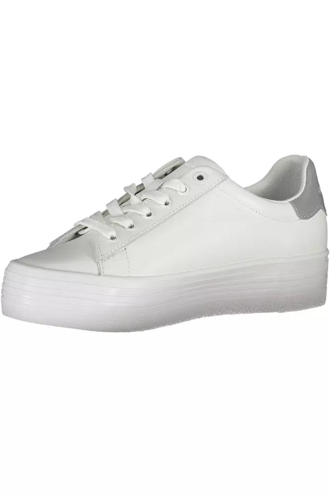 Chic White Contrasting Sneakers