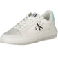 Chic White Lace-Up Sneakers with Logo Detail