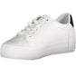 Chic White Lace-Up Sneakers with Eco-Friendly Twist