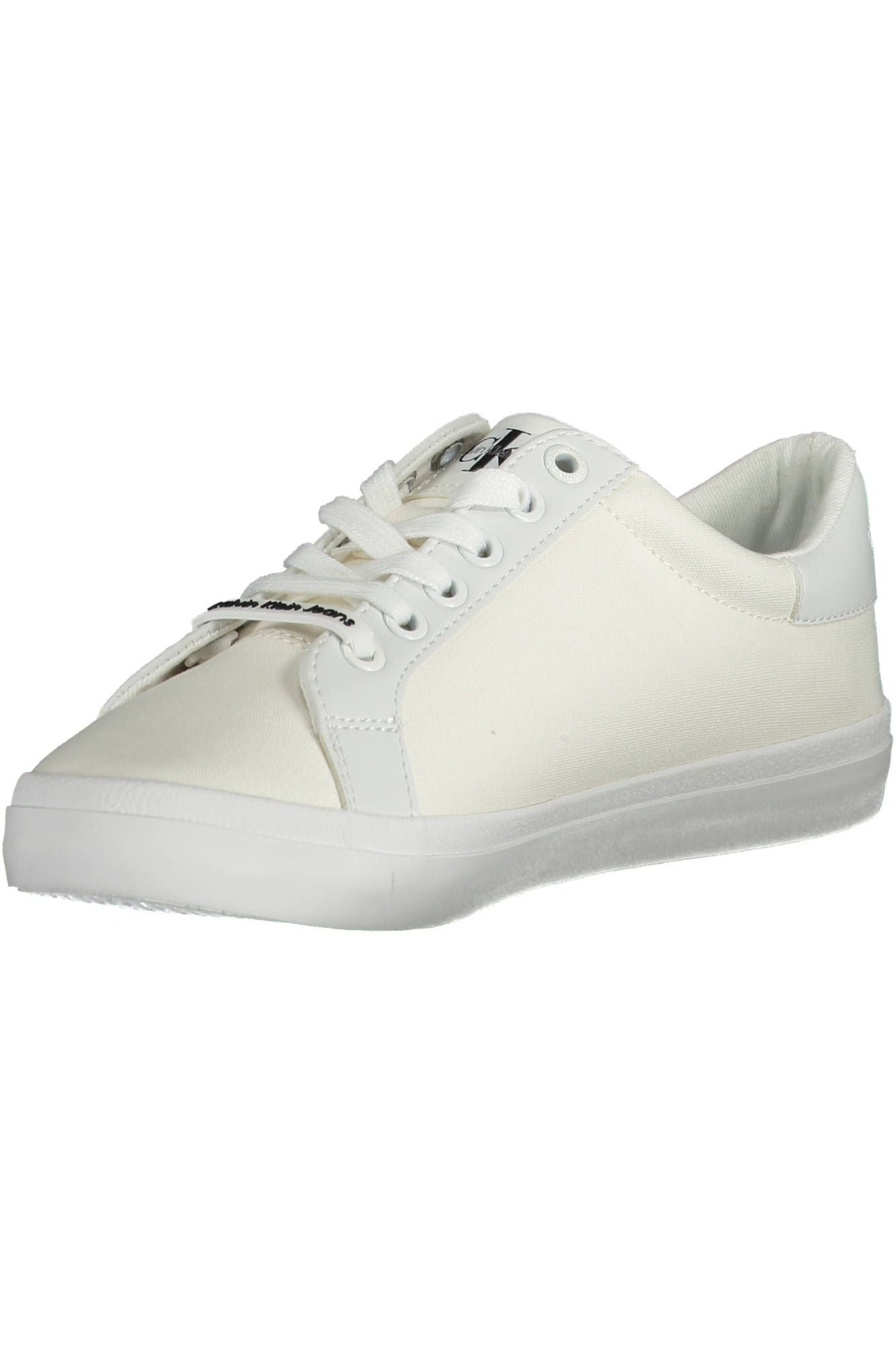 Eco-Conscious White Sneakers with Logo Detail